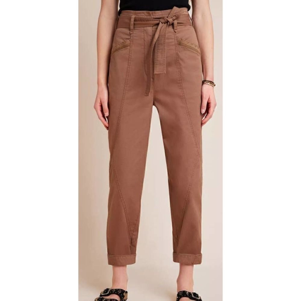 Anthropologie Ellie Embroidered Utility Pants Sz. 0